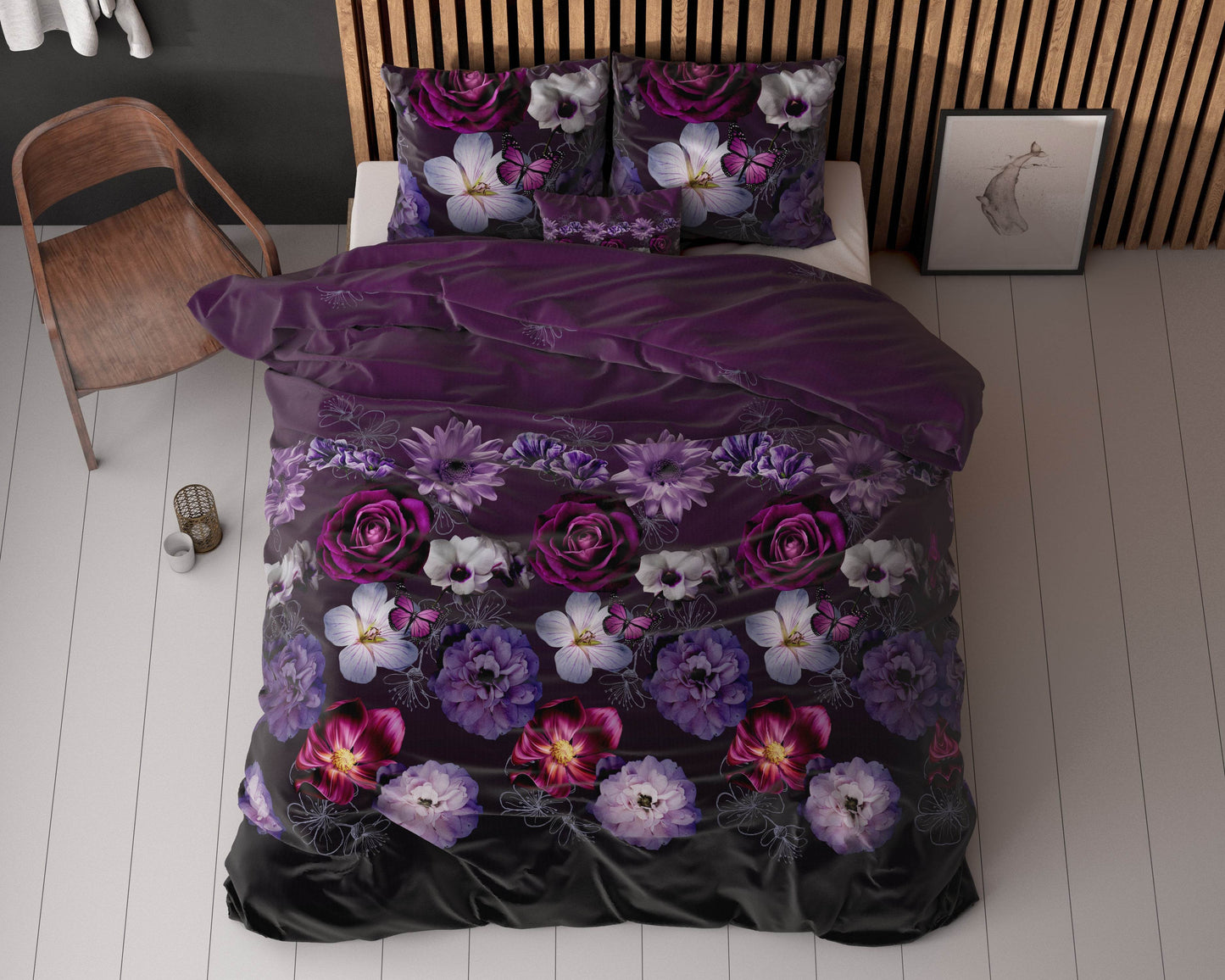 Bettbezug Magic Flower Lila 200 x 220 cm - Palo24