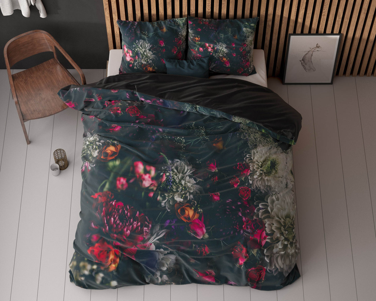 Bettbezug Elodie Schwarz 140 x 200/220 cm - Palo24