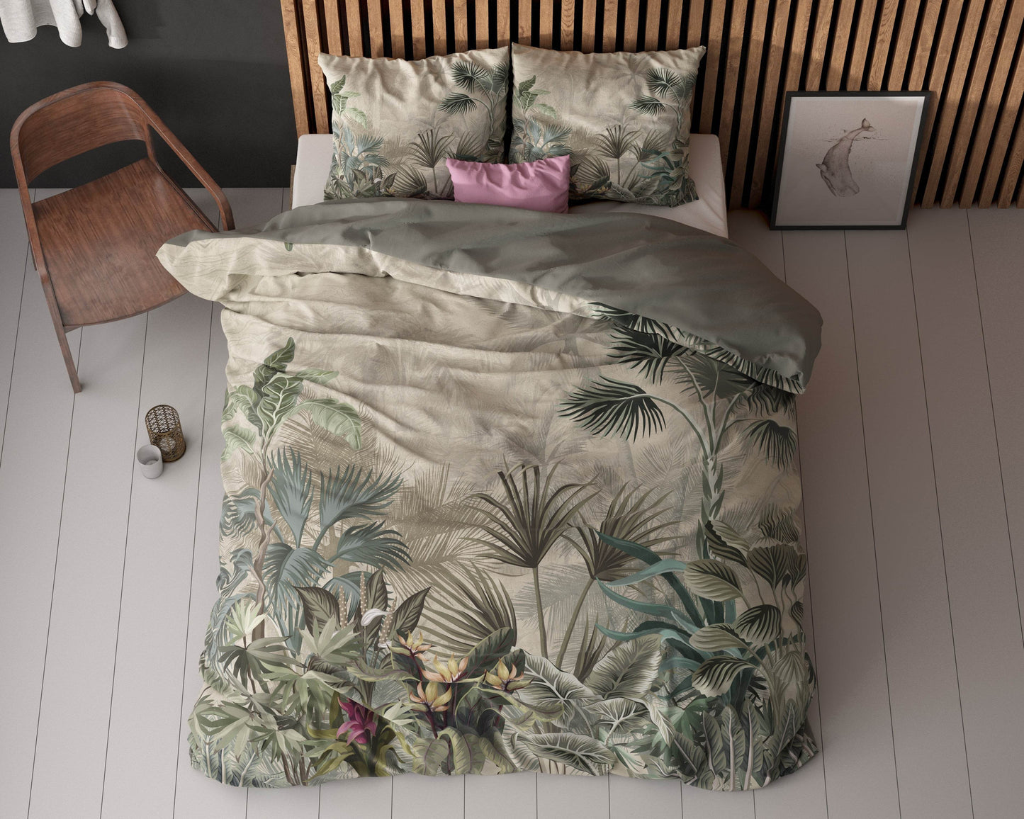 Bettbezug Macy Grün 200 x 200/220 cm - Palo24