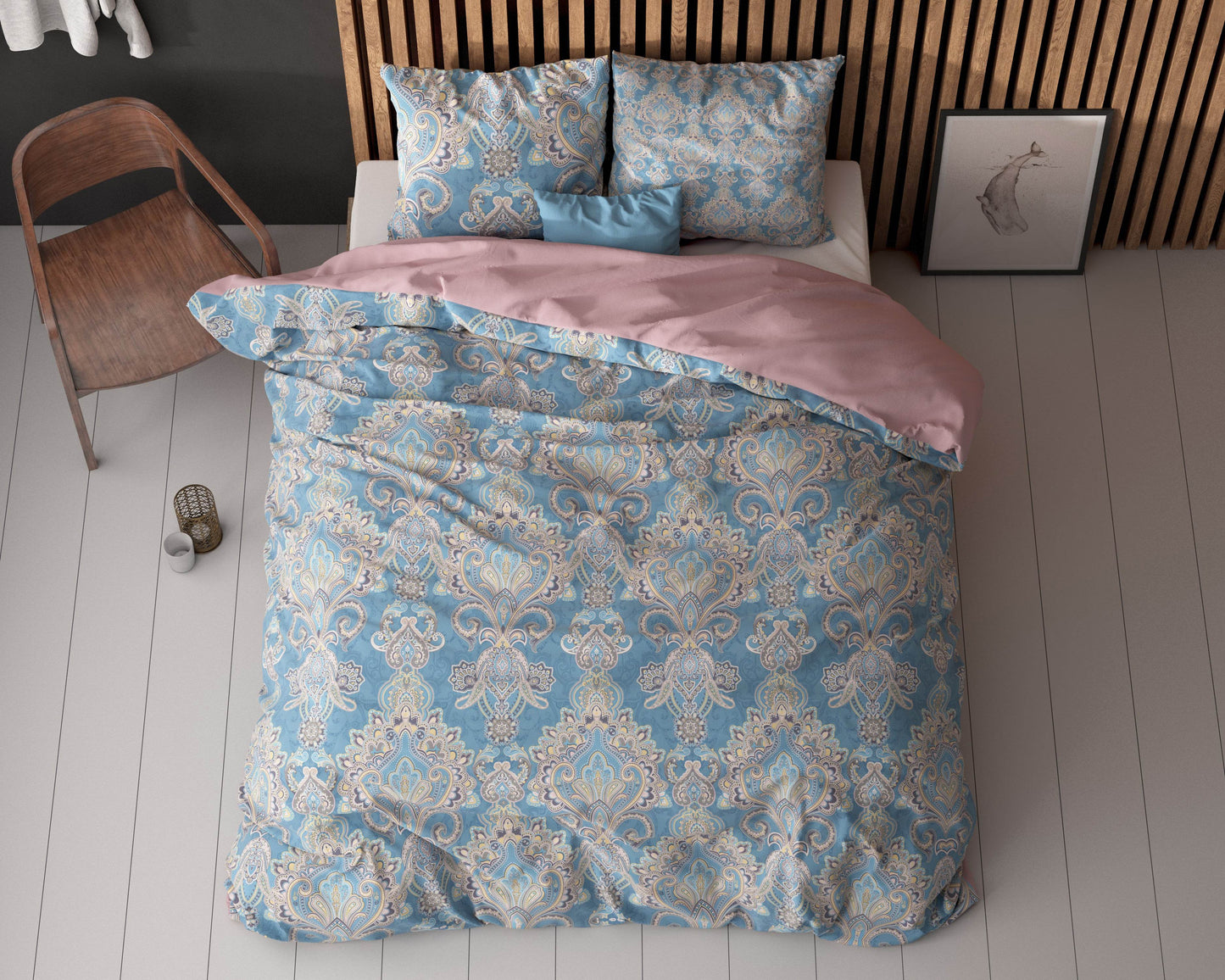 Bettbezug Giselle blau 200 x 200/220 cm - Palo24