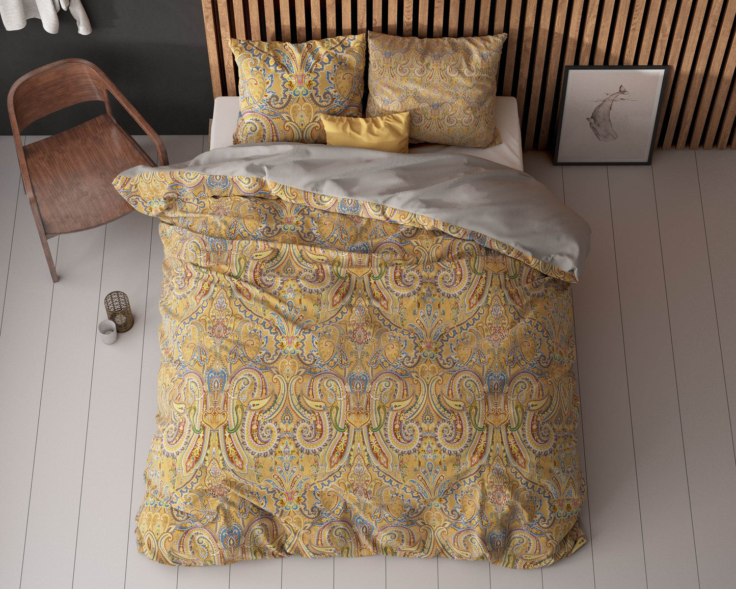 Bettbezug Emeline Gold 140 x 200/220 cm - Palo24