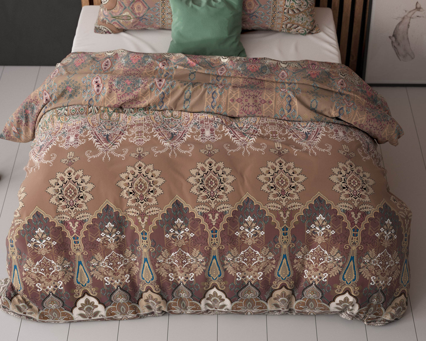 Bettbezug Berna Braun 200 x 200/220 cm - Palo24