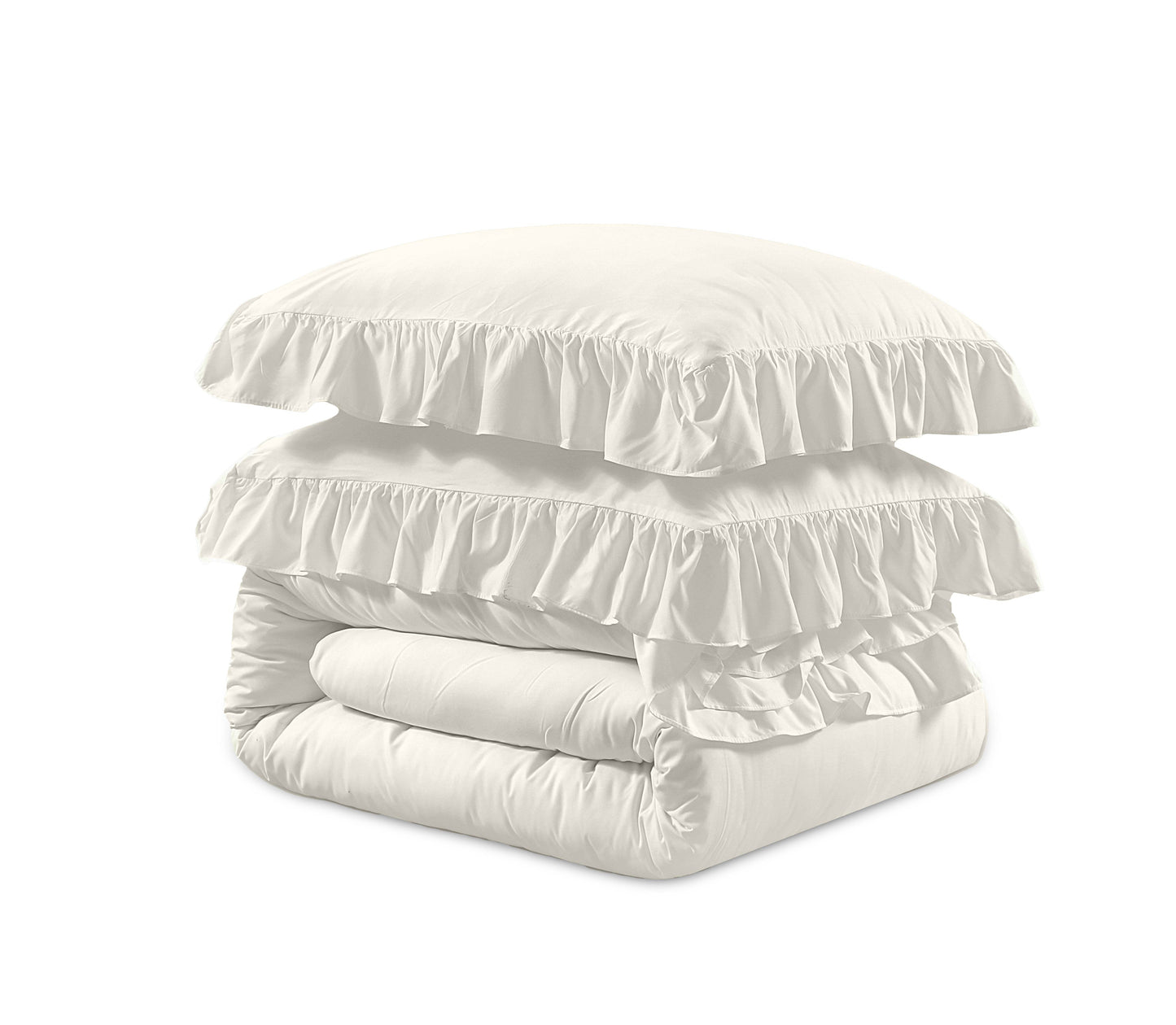 Bettbezug Ruffles Creme 140 x 200/220 cm - Palo24