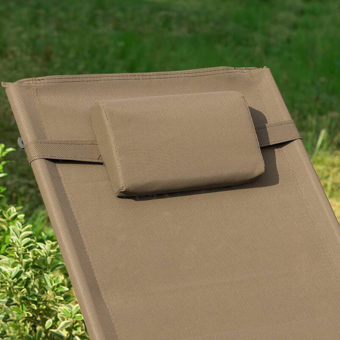 Gartenliege | Sonnenliege mit Tasche | Liegestuhl braun | OGS28-BR - Palo24