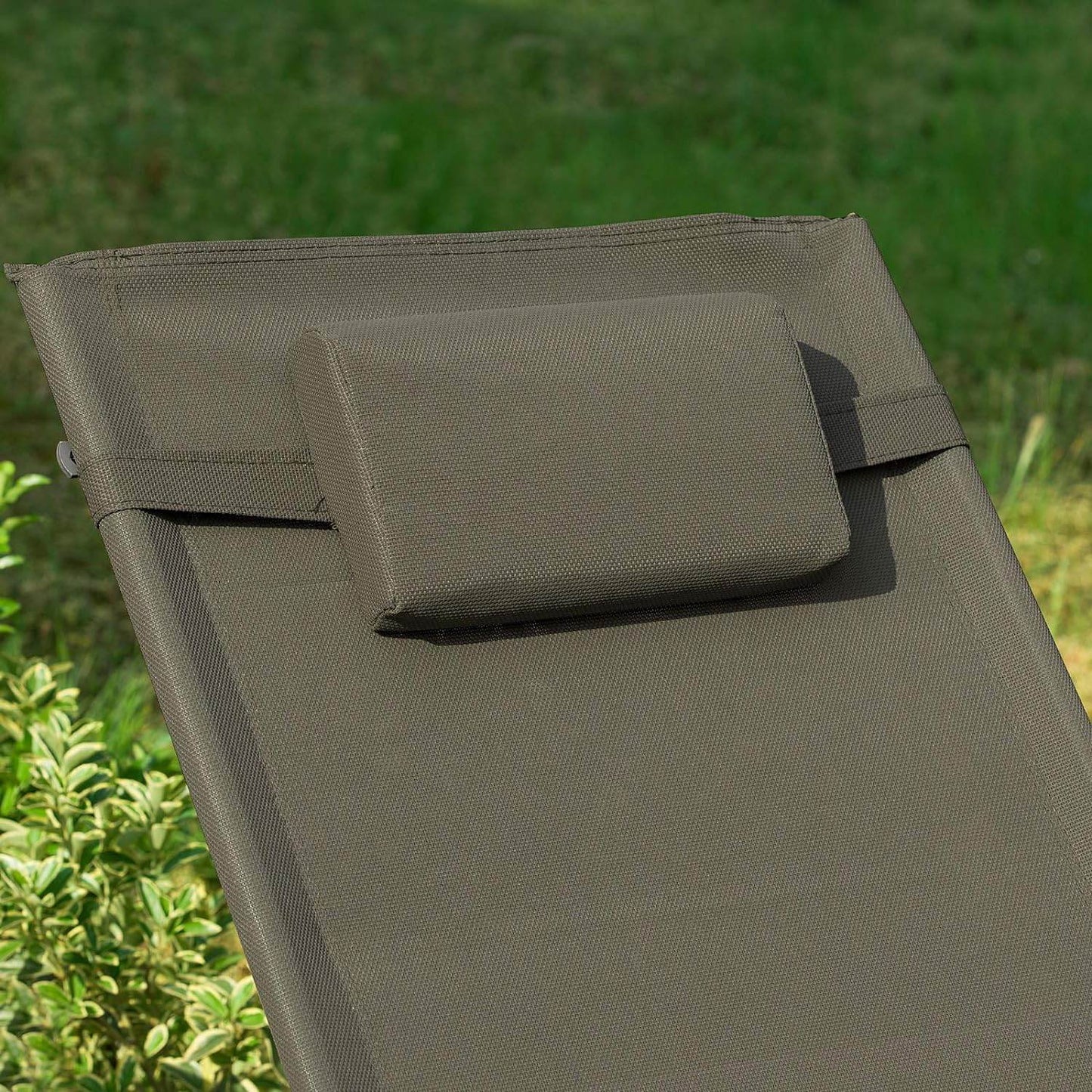 2-er Set Gartenliege | Sonnenliege mit Tasche | Liegestuhl Braun | OGS28-BRx2 - Palo24