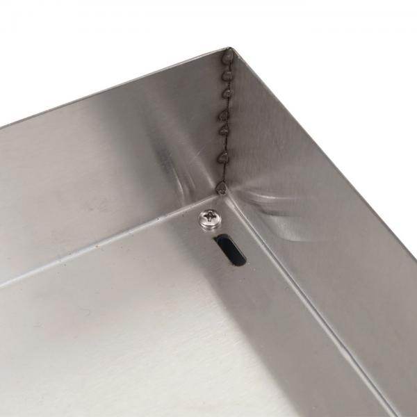 XL Mähroboter-Garage mit Pflanzkasten Dach Unterstand für Rasenmäher, Metall 47x70x100cm ~ Edelstahl - Palo24