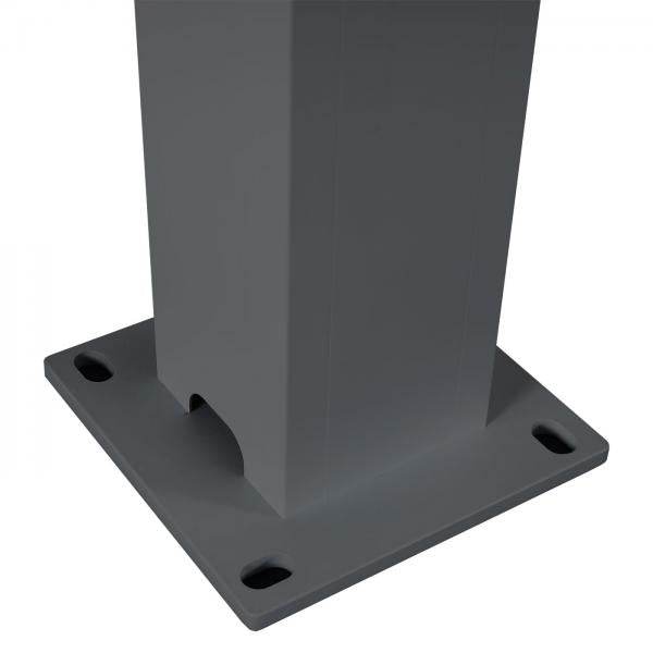 Pergola HWC-L46, Gartenpavillon Lamellen-Pavillon, 11cm-Aluminium-Gestell, Regenrinne sturmfest, 3x6m ~ anthrazit - Palo24