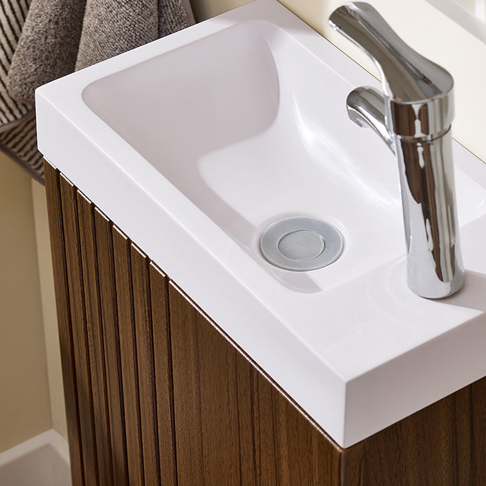 Braun Badmöbel Waschbeckenunterschrank