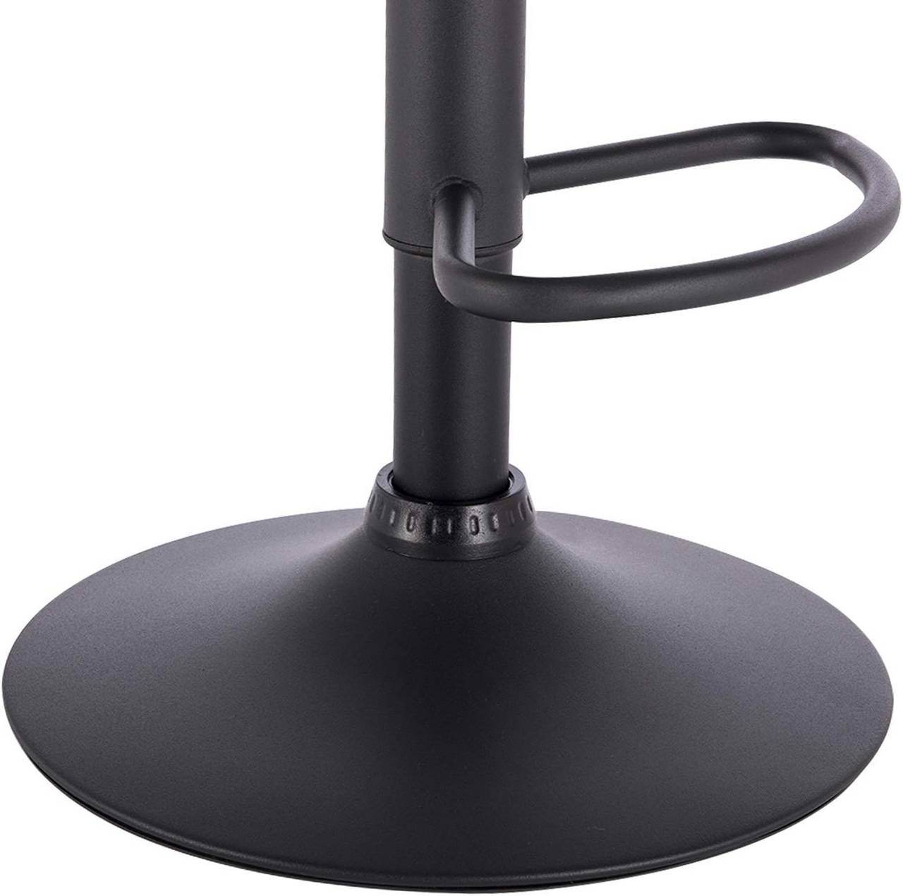 2er Set Barhocker Höhenverstellbar Samt Drehbar Schwarz - Palo24