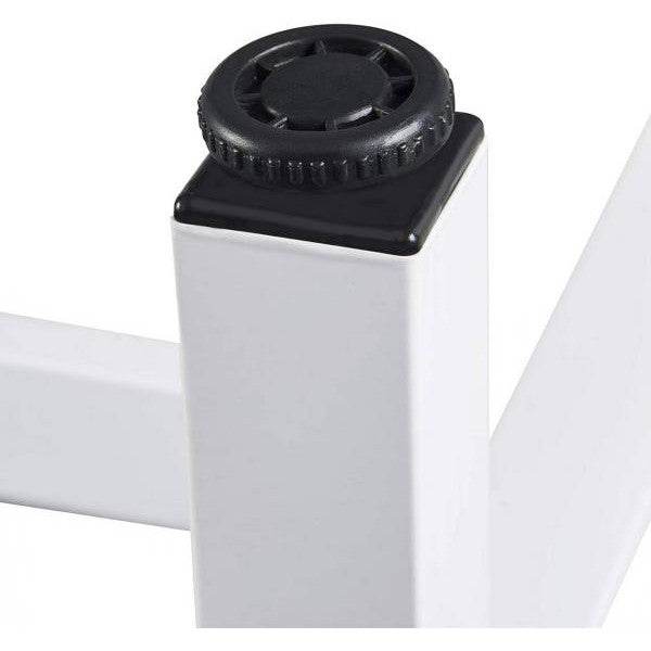 Bartisch aus Metall, Tischplatte aus MDF, 100x40x100 cm weiss - Palo24