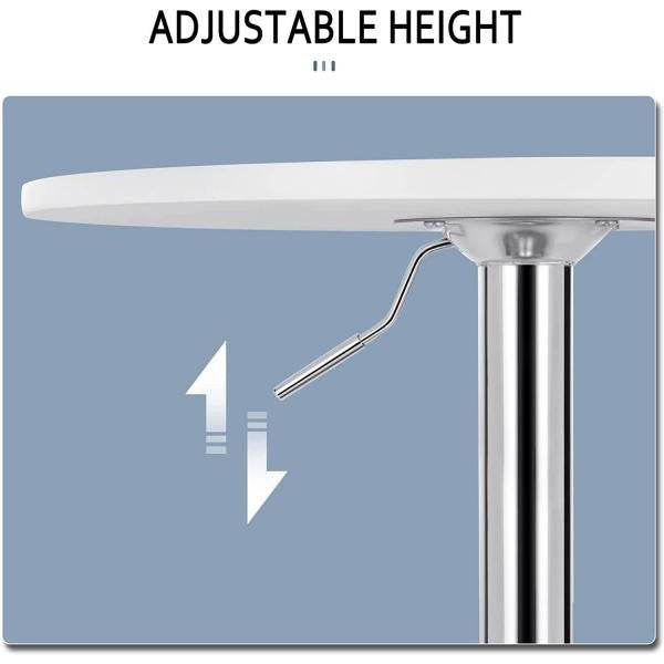 Bartisch höhenverstellbar 68-88 cm Partytisch Weiss - Palo24