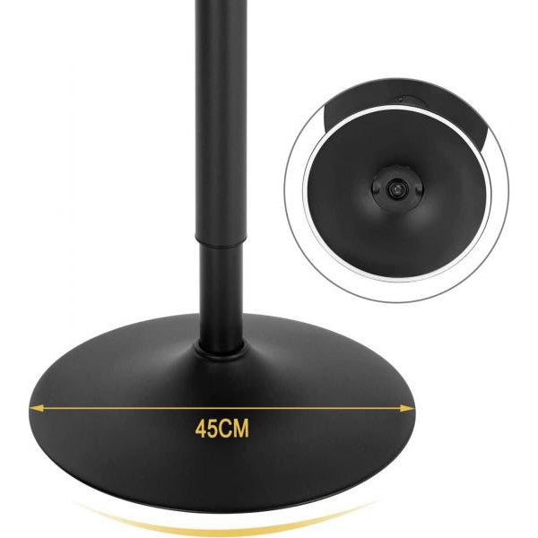 Bartisch mit runder Tischplatte höhenverstellbar aus MDF Metall - Palo24