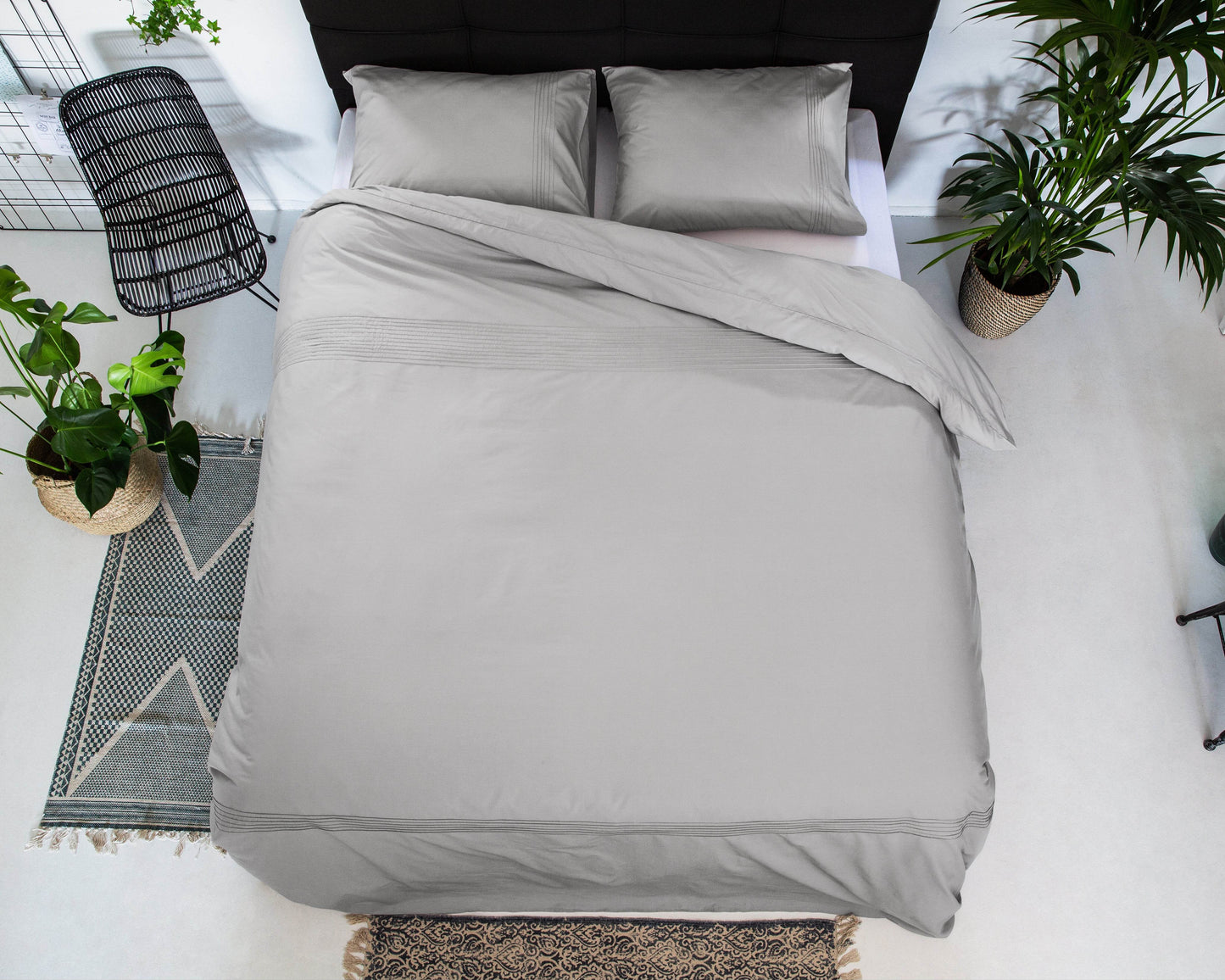 Bettbezug Bogota Grau 200 x 220 cm - Palo24