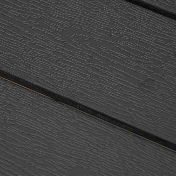 Gartentisch Aluminium Terrasse Holz-Kunststoff Polyholz schwarz - Palo24