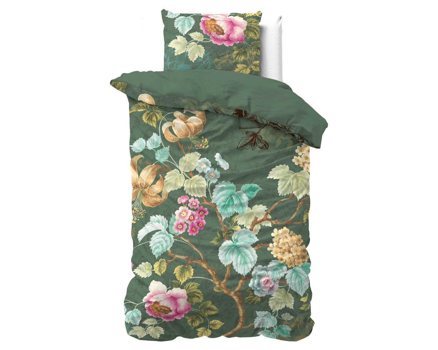 Bettbezug Chanda Olive Grün 140 x 220 cm - Palo24