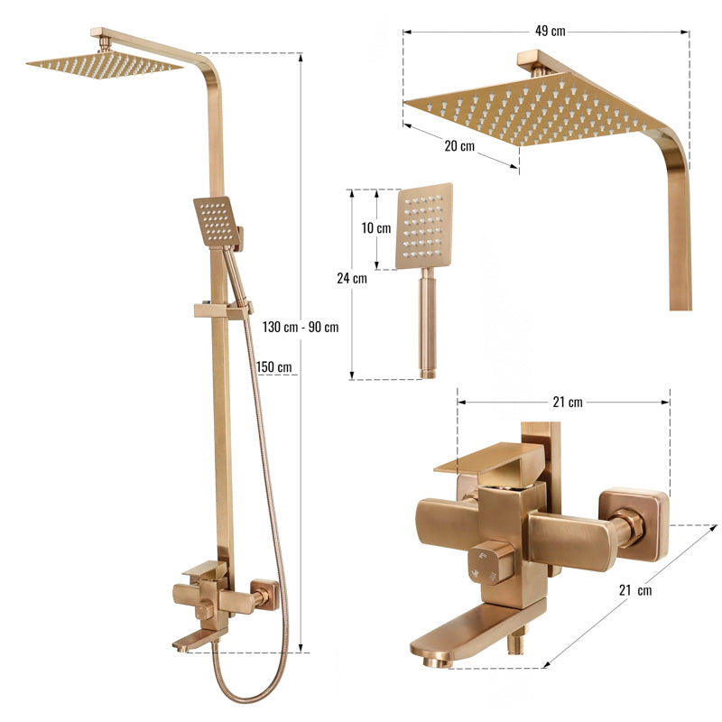 Antiker Messing-Duschhahn AKRON - Palo24