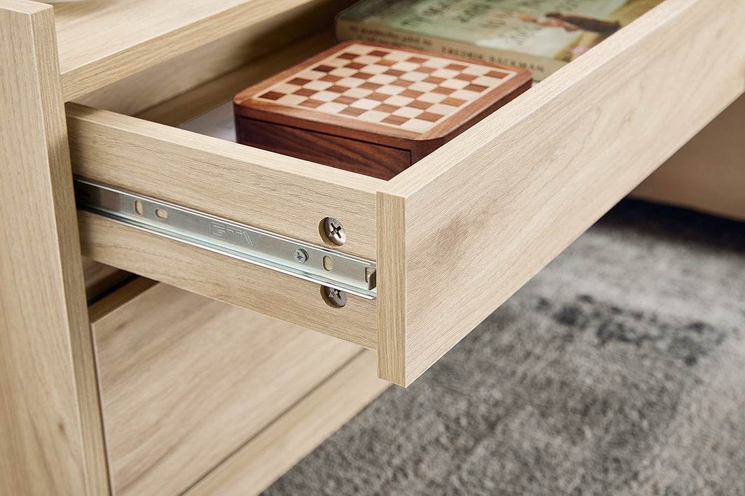 Nachttisch mit 2 Schubladen | Telefontisch | Sofatisch | Beistelltisch | Natur - Palo24