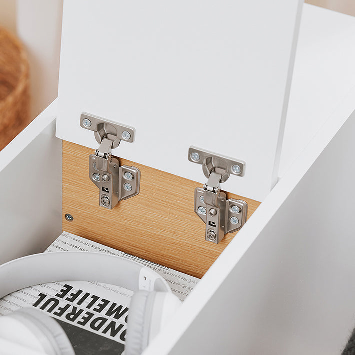 Weißer Nachttisch mit Schublade