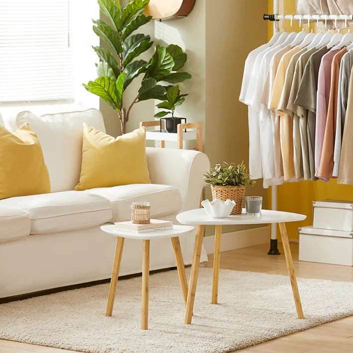 2er teilig Beistelltisch | Satztisch | Couchtisch | Weiss - Palo24