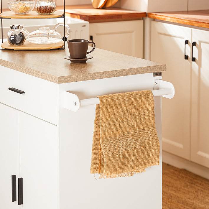 Design Küchenwagen mit Arbeitsplatte | Kücheninsel | Küchenschrank Sideboard Weiss - Palo24