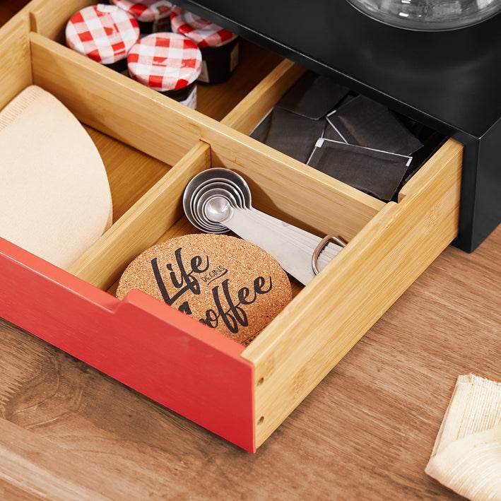 Kaffeekapsel Box | Kapselspender | Monitorständer | Monitorerhöhung mit Schublade - Palo24