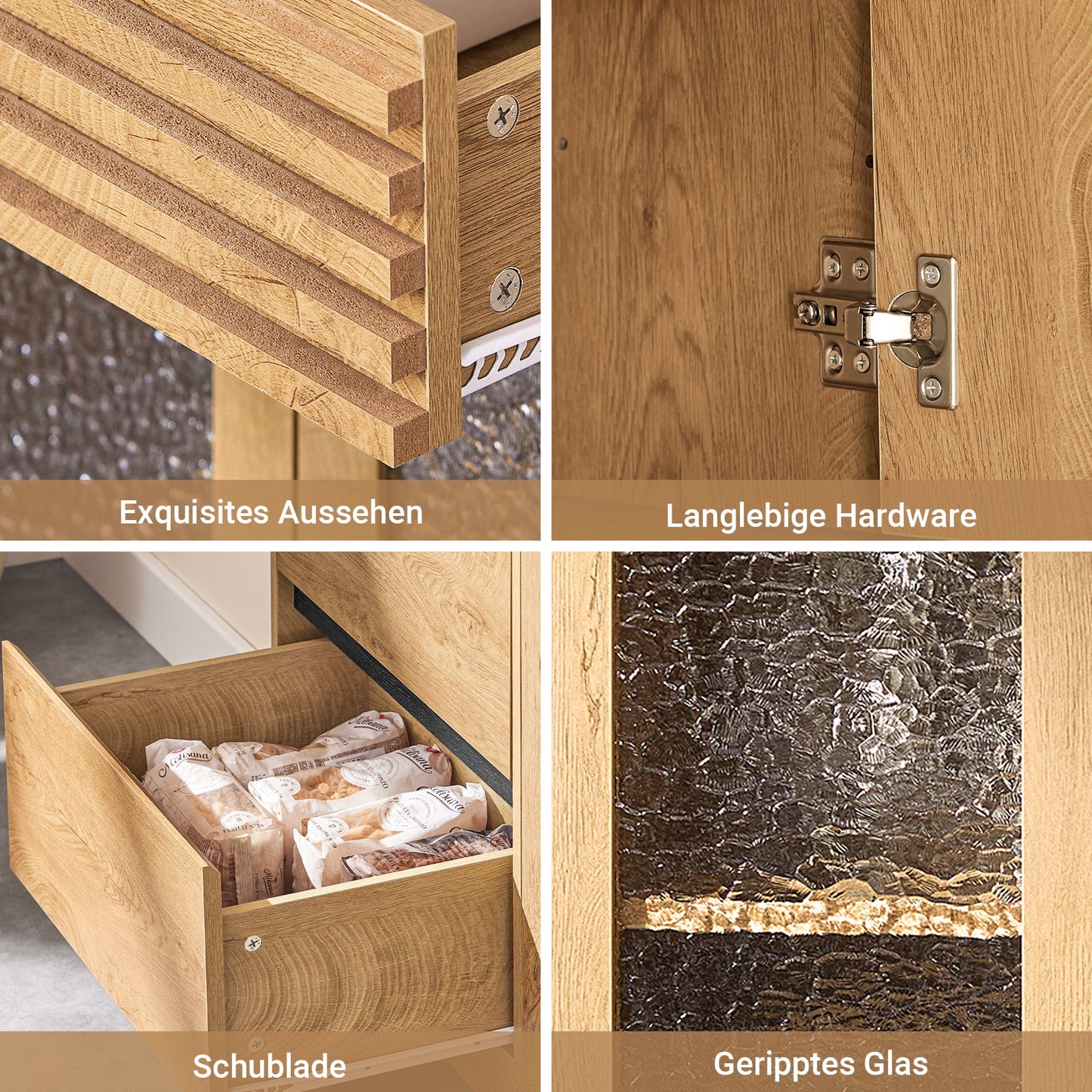 Kücheninsel Sideboard Schwarz