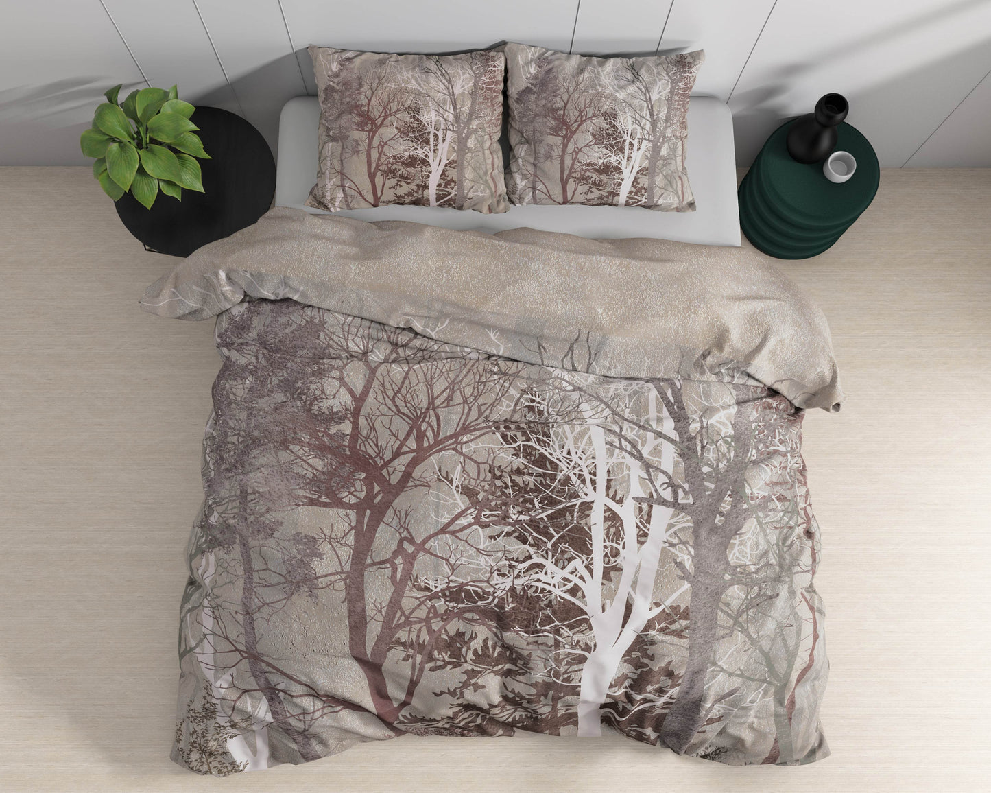 Bettbezug Indre Taupe 140 x 220 cm - Palo24