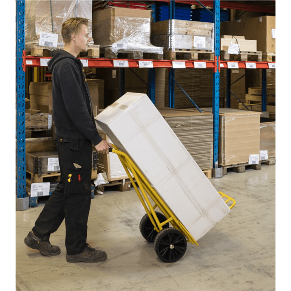 Gepäck- & Sackkarre, 555x780x1110mm (BxLxH), bis 250kg belastbar Gelb - Palo24