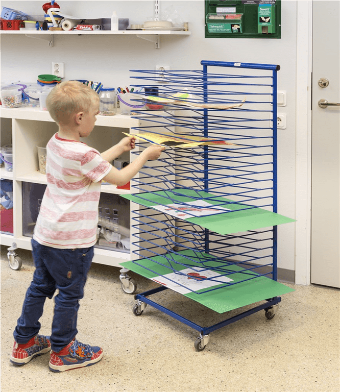 Bildertrockenwagen für 25 Bilder, 460 x 500 x 1.200 mm, Traglast: 10 kg - Palo24