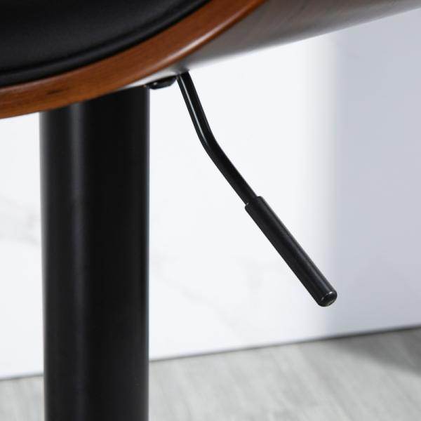 Barhocker-Set, höhenverstellbar, drehbar, Kunstleder, Stahlrahmen, schwarz - Palo24