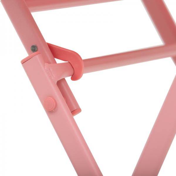 3-tlg. Gartenset Garnitur Bistrotisch mit 2 Stühlen für Hof Garten klappbar Rosa - Palo24