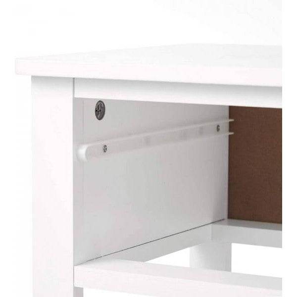 Nachttisch mit Schublade mit Ablage aus MDF weiss - Palo24