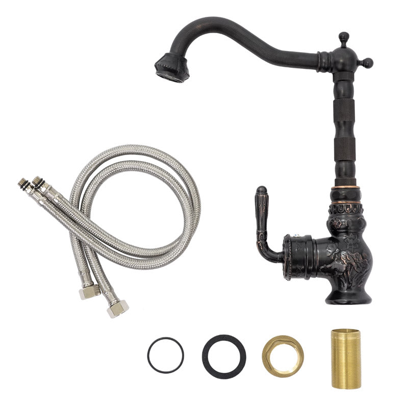 Stationäre Küchenarmatur FLOWER, schwarz - Palo24