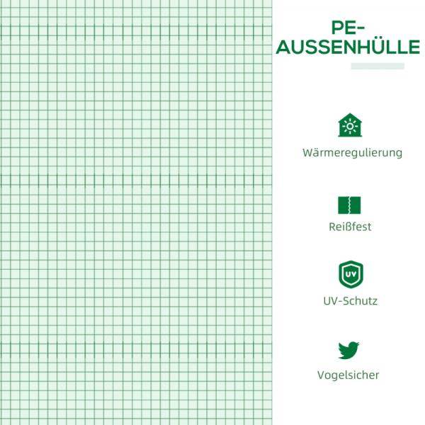 Gewächshaus mit aufrollbaren Fenstern, wetterbeständig, 180 cm x 60 cm x 60 cm, Grün - Palo24