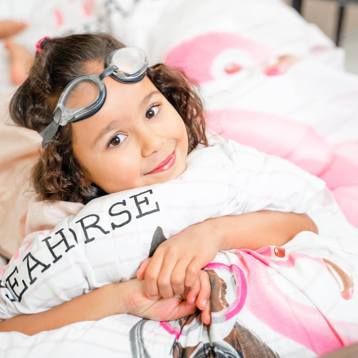 Bettbezug I'm a Seahorse Weiss 155 x 220 cm - Palo24