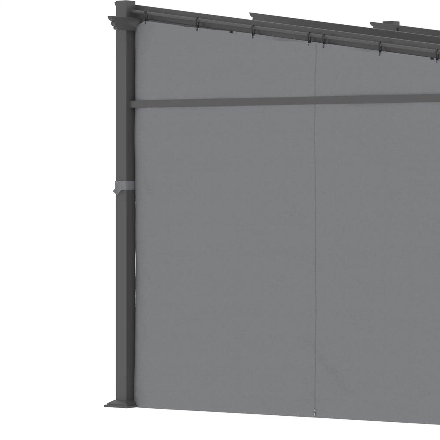 Pavillon Pergola, inklusive Befestigungsmaterial, ausziehbares Dach, Dunkelgrau