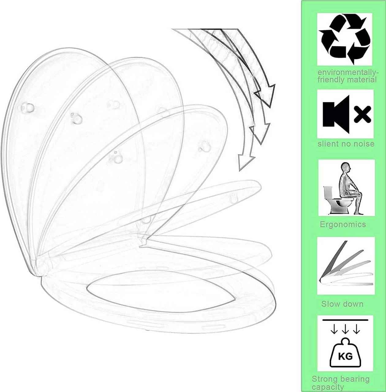 WC-Sitz MDF mit Absenkautomatik Schön Rot