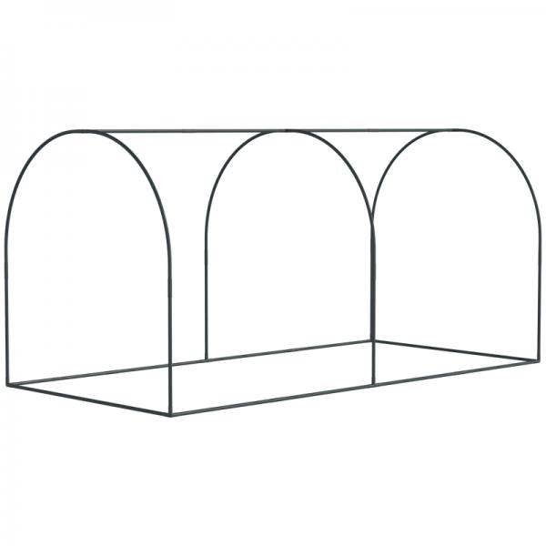 Pflanzenschutznetz, 2 aufrollbare Türen, Stahlrahmen, inkl. Tragetasche, dunkelgrün - Palo24