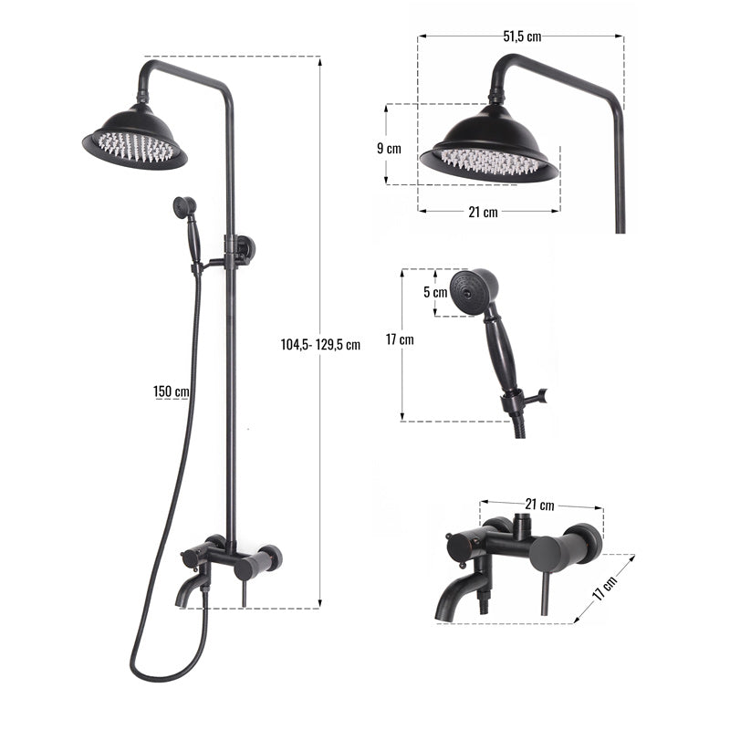 Duschhahn BOLTON Schwarz - Palo24