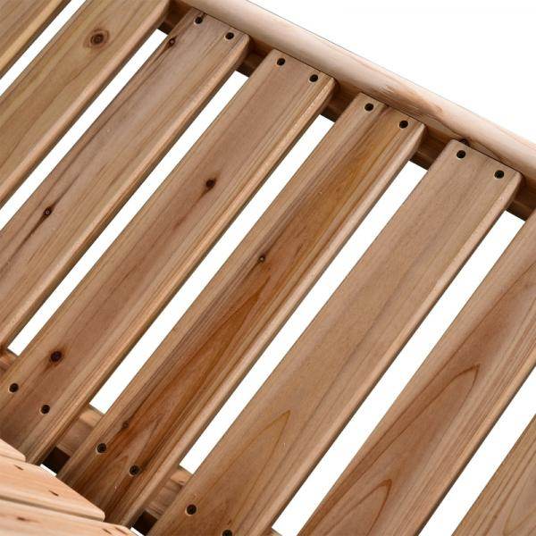 Hollywoodschaukel Gartenschaukel 2-Sitzer Massivholz Natur - Palo24