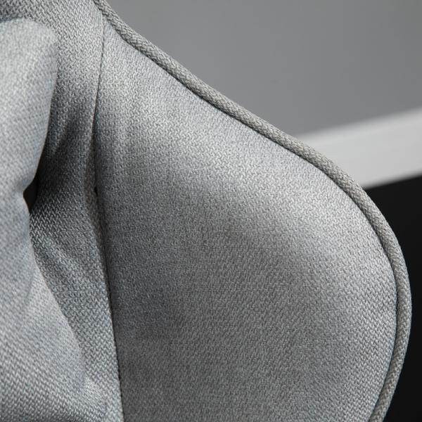 Bürostuhl Drehstuhl mit abnehmbarem Kopf- und Lendenkissen höhenverstellbar mit Fußstütze PP Grau - Palo24