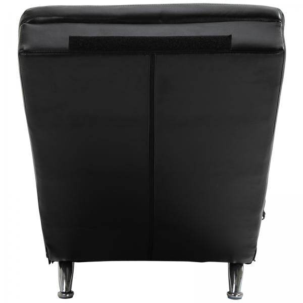 Liegesessel Fernsehsessel mit Zero-G Lounge Kunstleder Massage MDF Metall Schwarz - Palo24