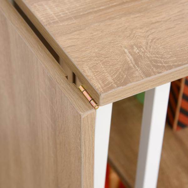 Klapptisch Tisch Schreibtisch Bürotisch mit Rollen Computertisch Mobil MDF Natur - Palo24