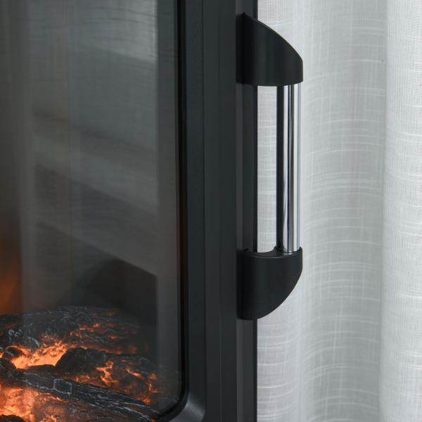 Elektrokamin 1000 W/2000 W mit Flammeneffekt Schwarz - Palo24