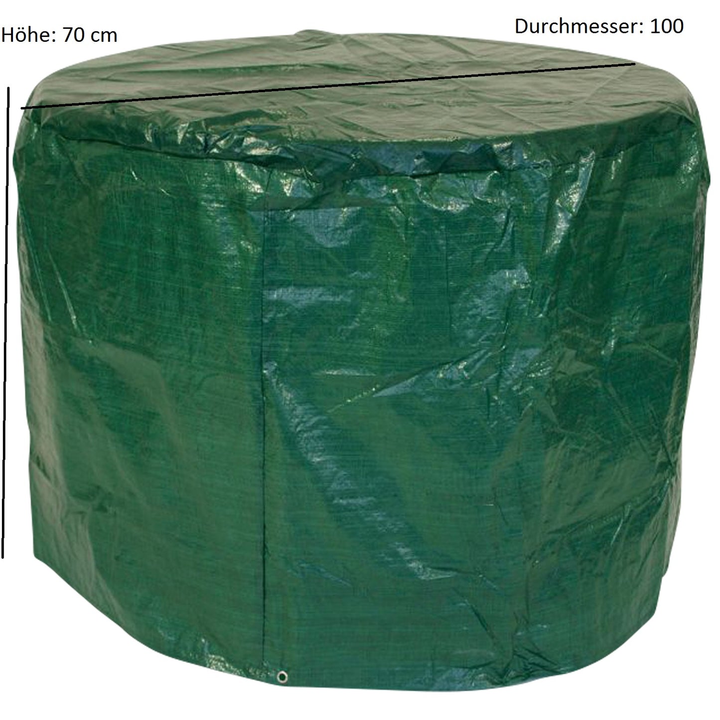 Nappe de table 100x70cm ronde, PE vert foncé