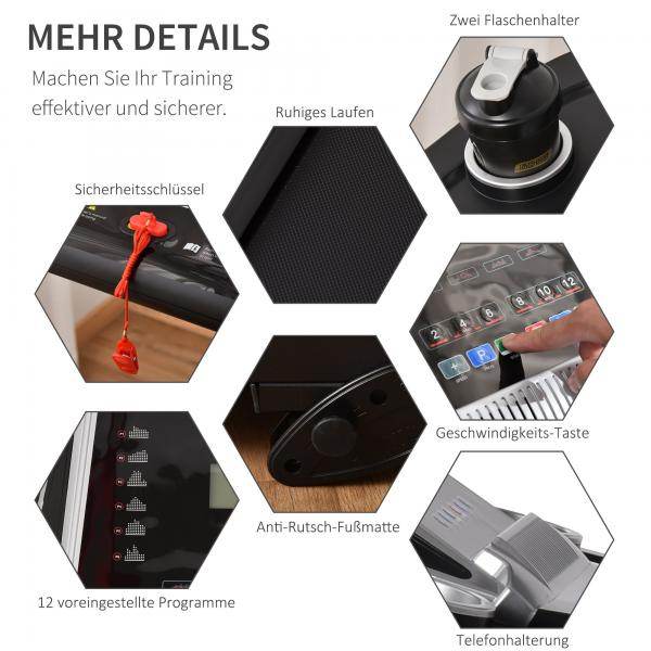 Elektrisches Laufband faltbar mit LED-Anzeige - Palo24