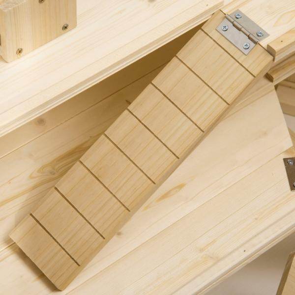 Kleintierkäfig, Nagerkäfig, Nagerheim mit 1 Rampe, 1 Wippe, herausnehmbare Bodenwanne, Tannenholz, Natur - Palo24