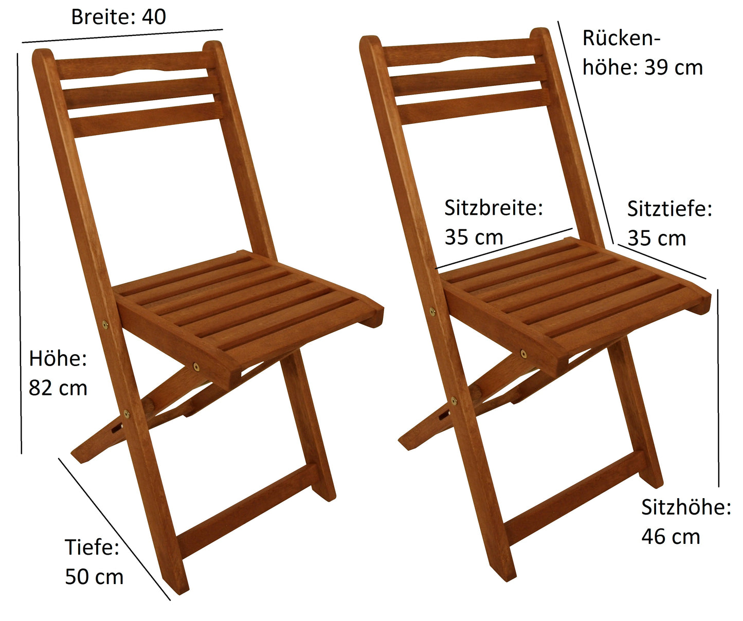 Salon de balcon PORTO 3 pièces, eucalyptus huilé, pliable, certifié FSC®