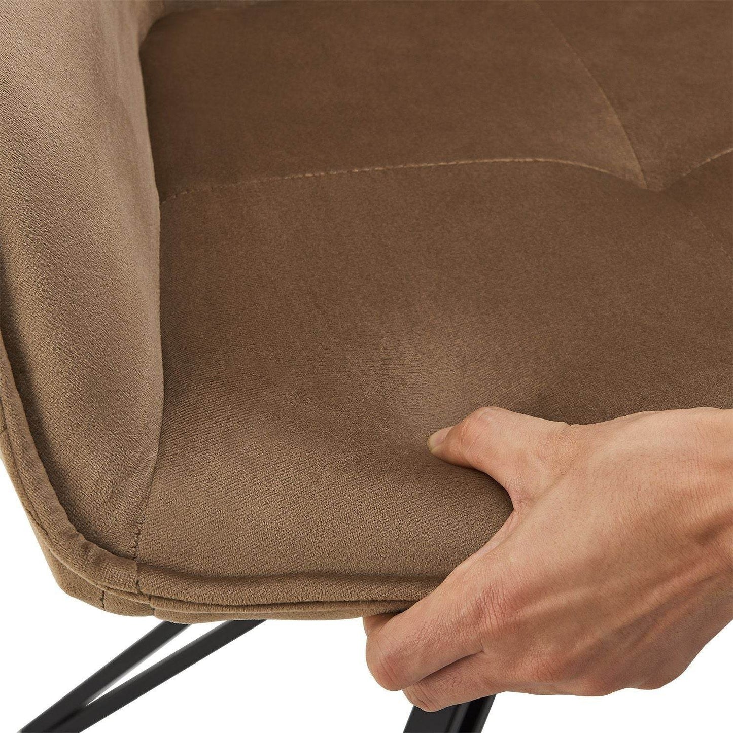 Esszimmerstuhl Drehstuhl Clyde mit Armlehne Hellbraun - Palo24