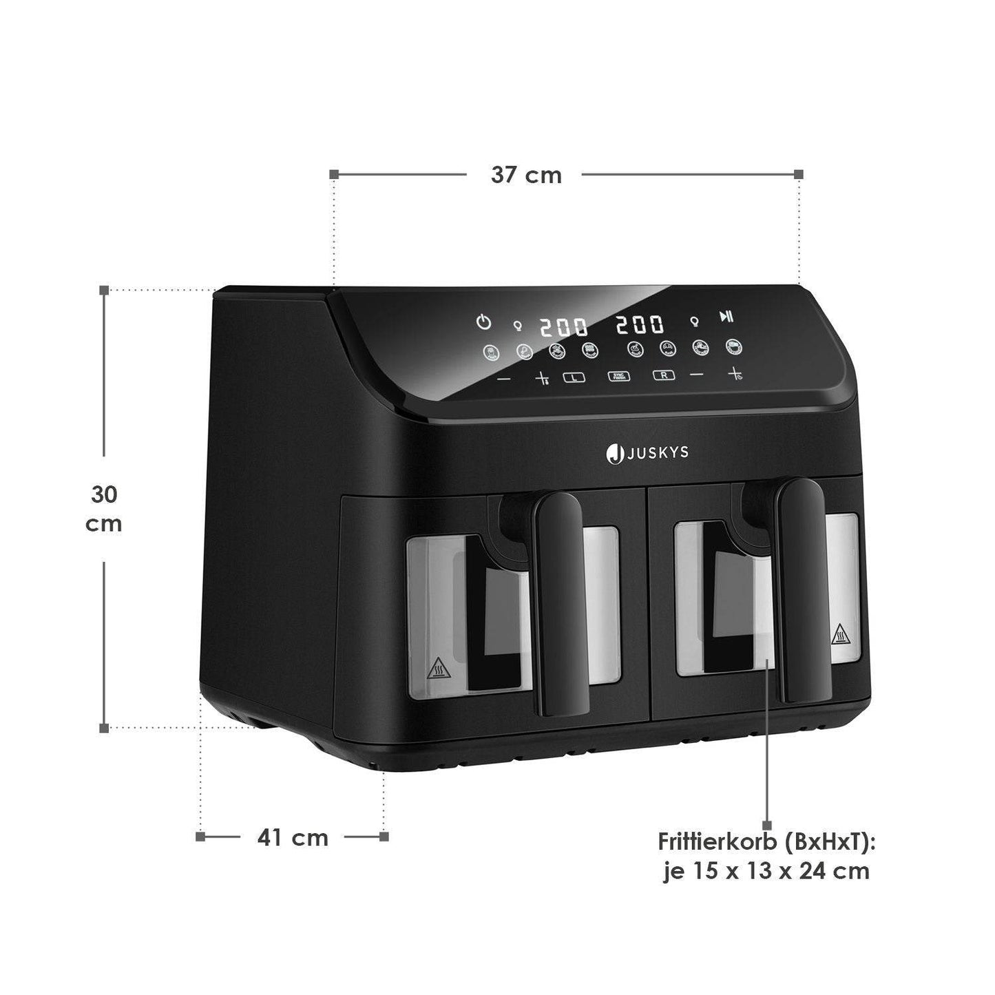 Heißluftfritteuse 9 L - 2 Kammern 9 Programme - Palo24